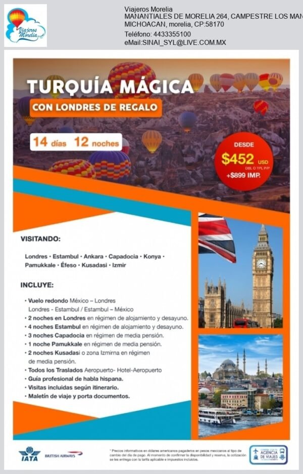 TURQUÍA MAGÍCA CON LONDRES DE REGALO
